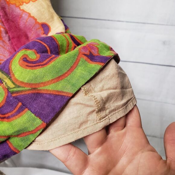 Free People floral abstract skirt XS linen - Picture 4 of 5